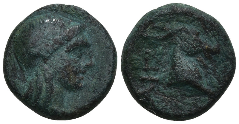 Greek
AEOLIS. Aigai. (Circa 4th-3rd centuries BC).
AE Bronze (10.3mm 1.24g)