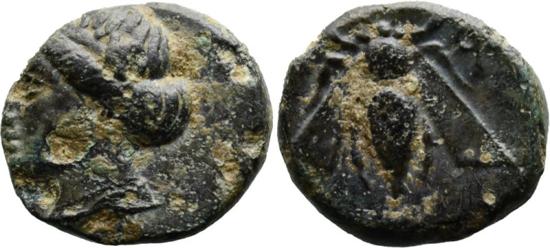 Greek
IONIA. Ephesos. (Circa 375-325 BC)
AE Bronze (10.5mm 1.27g)