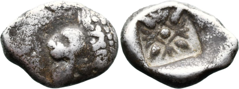 Greek
IONIA. Miletos. (6th-5th centuries BC).
AR Diobol (11mm 0.97g)