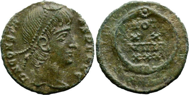 Roman Imperial
Constans (337-350 AD)
AE Follis (14mm 1.23g)
Obv: D N CONSTANS...