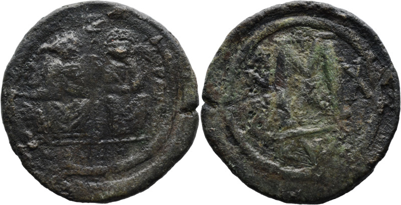 Byzantine
Justin II and Sophia (565-578 AD). Kyzikos
AE Follis (30mm 11.72g)