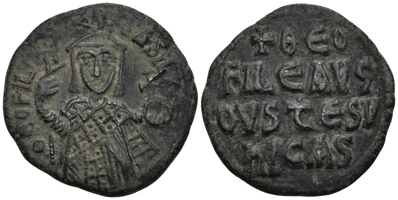 Byzantine
Theophilus (829-842 AD). Constantinople
AE Follis (19.1mm 4.57g)