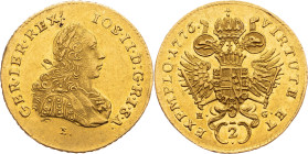 Joseph II., 2 Dukats 1776, E, Karlsburg