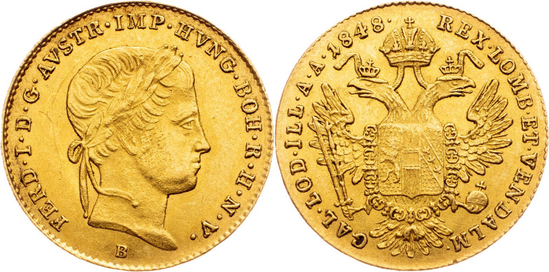 Ferdinand V., 1 Dukat 1848, B, Kremnitz Austria-Hungary, Ferdinand V., 1 Dukat 1...