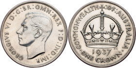 George VI, 1 Crown 1937, Melbourne