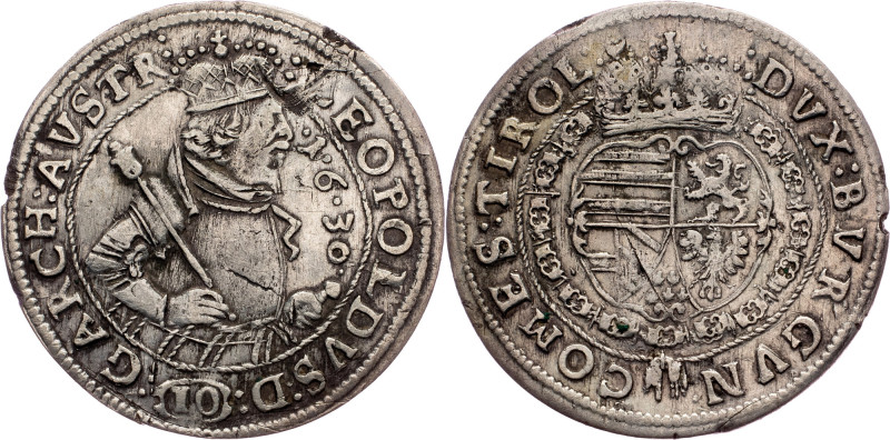Archduke Leopold V., 10 Kreuzer 1630, Hall Austria-Hungary, Archduke Leopold V.,...