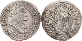 Leopold I., 3 Kreuzer 1675, Pressburg