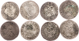 Leopold I., 3 Kreuzer 1696, 1696, 1698, 1702, CB, Brieg