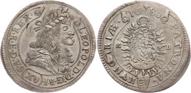 Leopold I., 15 Kreuzer 1680, KB, Kremnitz