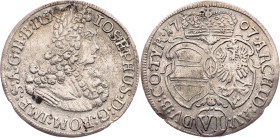 Joseph I., 6 Kreuzer 1707, Hall