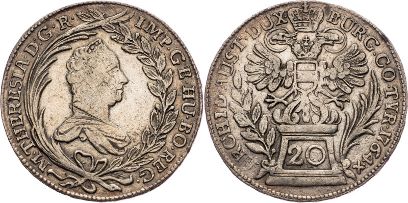 Maria Theresia, 20 Kreuzer 1764, Vienna Austria-Hungary, Maria Theresia, 20 Kreu...