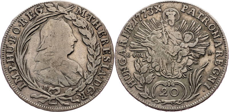 Maria Theresia, 20 Kreuzer 1773, B/E.V.M.-D Austria-Hungary, Maria Theresia, 20 ...