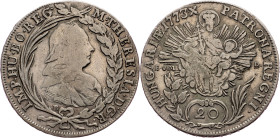 Maria Theresia, 20 Kreuzer 1773, B/E.V.M.-D