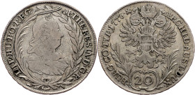 Maria Theresia, 20 Kreuzer 1776, I.C.-F.A.