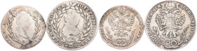 Joseph II., 10 kreuzer, 20 Kreuzer 1787, 1781, B, G