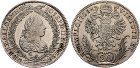 Joseph II., 20 Kreuzer 1768, C/E.v.S.-A.S.
