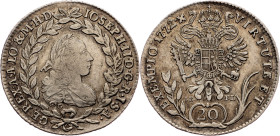 Joseph II., 20 Kreuzer 1772, G/I.B.-F.L.