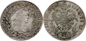 Joseph II., 20 Kreuzer 1772, B/E.v.M.-D.
