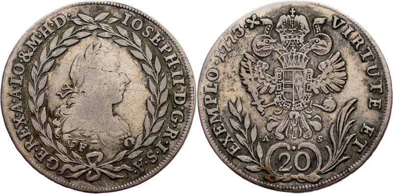 Joseph II., 20 Kreuzer 1773, F/.A.-.S. Austria-Hungary, Joseph II., 20 Kreuzer 1...