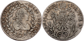 Joseph II., 20 Kreuzer 1773, B/E.v.M.-D