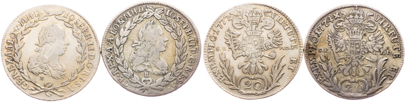 Joseph II., 20 Kreuzer 1774, 1777, B Austria-Hungary, Joseph II., 20 Kreuzer 177...