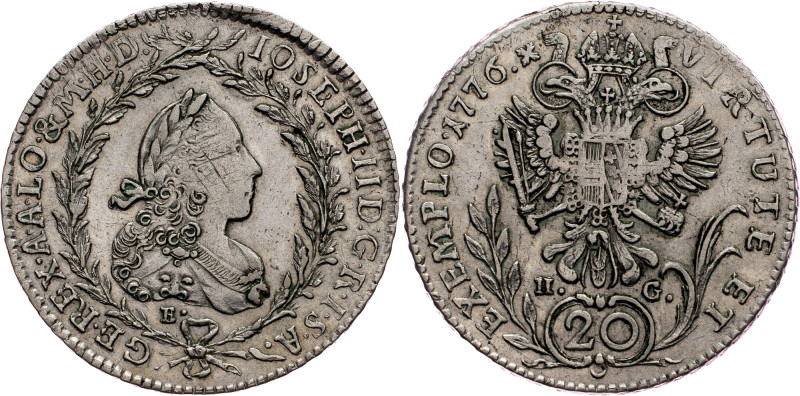Joseph II., 20 Kreuzer 1776, E/H.-G. Austria-Hungary, Joseph II., 20 Kreuzer 177...