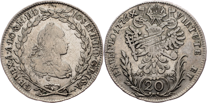 Joseph II., 20 Kreuzer 1776, C/EvS.-I.K. Austria-Hungary, Joseph II., 20 Kreuzer...