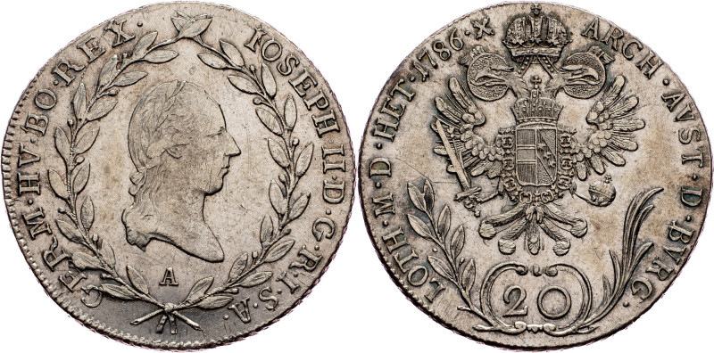Joseph II., 20 Kreuzer 1786, A Austria-Hungary, Joseph II., 20 Kreuzer 1786, A, ...