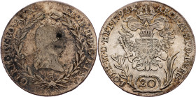 Leopold II., 20 Kreuzer 1792, B