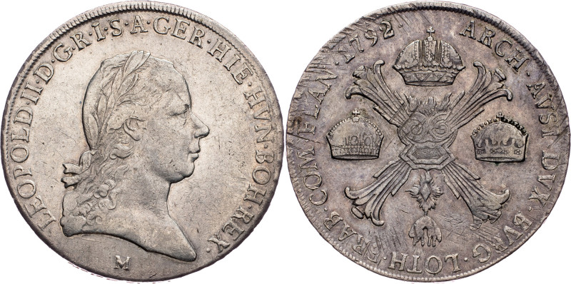 Leopold II., 1 Thaler 1792, M, Milan Austrian Netherlands, Leopold II., 1 Thaler...