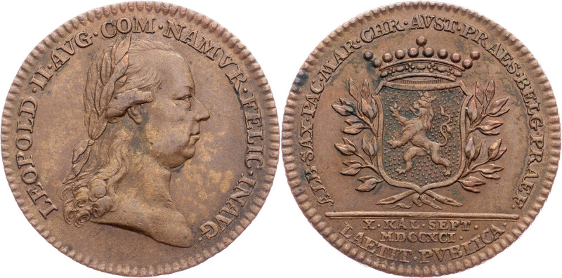 Leopold II., Jeton 1791 Austria-Hungary, Leopold II., Jeton 1791, 12,939 g, Copp...