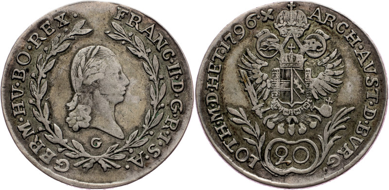 Franz I. (II.), 20 Kreuzer 1796, G Austria-Hungary, Franz I. (II.), 20 Kreuzer 1...