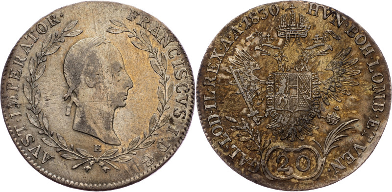 Franz I. (II.), 20 Kreuzer 1830, E Austria-Hungary, Franz I. (II.), 20 Kreuzer 1...