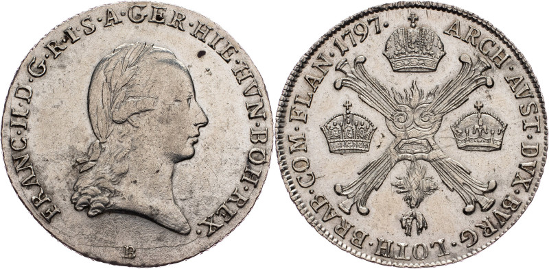 Franz I. (II.), 1/4 Thaler 1797, B, Kremnitz Austrian Netherlands, Franz I. (II....