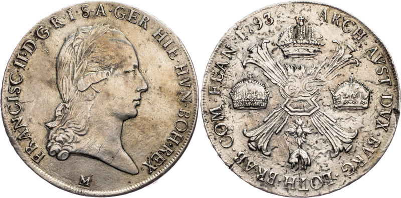 Franz I. (II.), 1 Thaler 1793, M, Milan Austrian Netherlands, Franz I. (II.), 1 ...