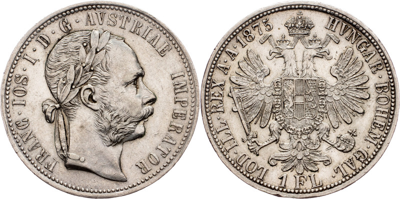 Franz Joseph I., 1 Gulden 1875, Vienna Austria-Hungary, Franz Joseph I., 1 Gulde...