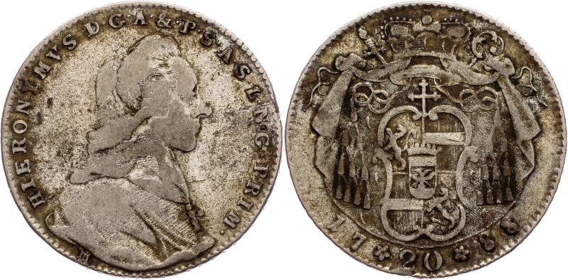 Salzburg, 20 Kreuzer 1788, M Austria-Hungary, Salzburg, 20 Kreuzer 1788, M, 6,47...