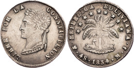Republic, 4 Soles 1854, Potosi