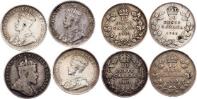 Edward VII, George V, 10 Cents 1910, 1919, 1935