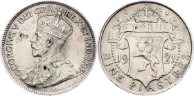 George VI, 9 Piastres 1921, London