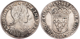 Louis XIV, 1/2 Ecu 1653