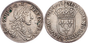 Louis XIV, 1/12 Ecu 1661, Limoges