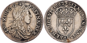 Louis XIV, 1/12 Ecu 1662, Limoges