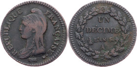 First Republic, 1 Décime ca. 1795, Paris