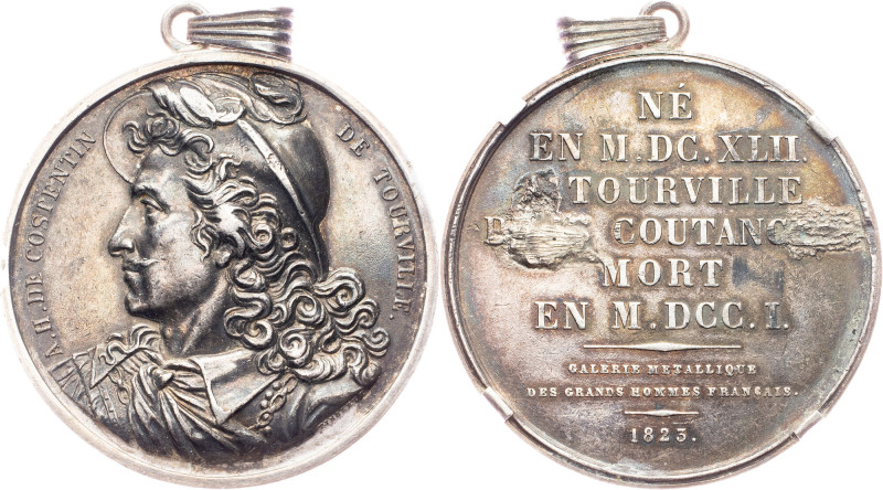 France, Medal 1823 France, France, Medal 1823, 40,139 g, Ag?, damaged; VF

Gra...
