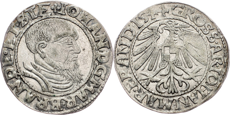 John I Kustrin, 1 Groschen 1544 Germany, John I Kustrin, 1 Groschen 1544, 1,712 ...