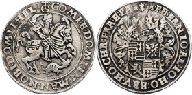 Mansfeld-Friedeburg, Peter Ernest I, John Albert, John Hoyer III, Bruno II and Hoyer Christoph, 1 Thaler 1582, Eisleben