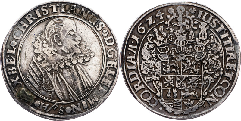 Christian, 1 Thaler 1624 Germany, Christian, 1 Thaler 1624, 28,877 g, Ag, KM# 9....