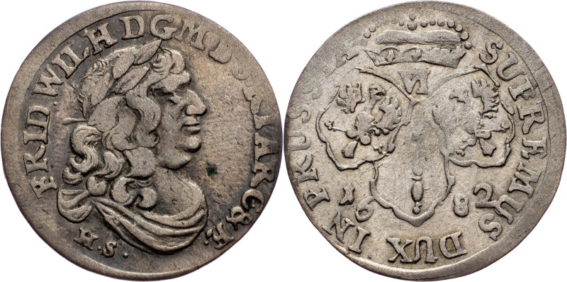 Brandenburg-Prussia, Frederick William, 6 Groschen 1682 Germany, Brandenburg-Pru...