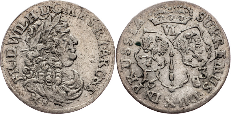 Brandenburg-Prussia, Frederick William, 6 Groschen 1683 Germany, Brandenburg-Pru...